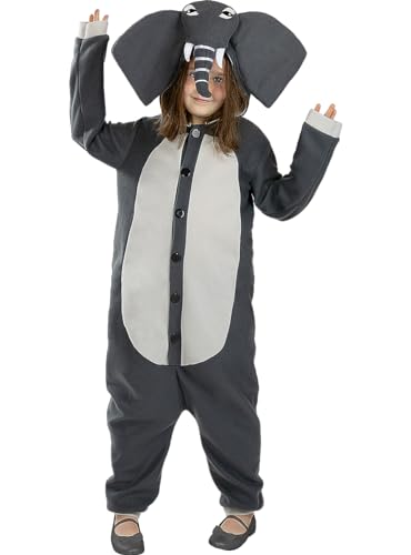 Funidelia | Elefanten Onesie Kostüm für Jungen & Mädchen Tiere - Kostüme für Kinder & Verkleidung für Partys, Karneval & Halloween - Größe 5-6 Jahre - Grau/Silber Funidelia | Elefanten Onesie Kostüm für Jungen & Mädchen Tiere - Kostüme für Kinder & Verkleidung für Partys, Karneval & Halloween - Größe 5-6 Jahre - Grau/Silber von Funidelia
