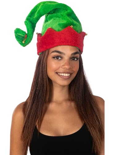 Funidelia | Elf Mütze Deluxe für Herren und Damen Weihnachtself, Weihnachten, Wichtel - Zubehör für Erwachsene, Zubehör für Kostüm - Grün Funidelia | Elf Mütze Deluxe für Herren und Damen Weihnachtself, Weihnachten, Wichtel - Zubehör für Erwachsene, Zubehör für Kostüm - Grün von Funidelia