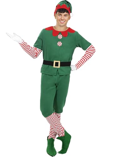 Funidelia | Elf kostüm mit Zubehör für Männer für Herren Weihnachtself, Weihnachten, Wichtel - Kostüm für Erwachsene & Verkleidung für Partys, Karneval & Halloween - Größe XL - Grün Funidelia | Elf kostüm mit Zubehör für Männer für Herren Weihnachtself, Weihnachten, Wichtel - Kostüm für Erwachsene & Verkleidung für Partys, Karneval & Halloween - Größe XL - Grün von Funidelia