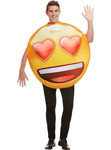 Funidelia | Emoji mit herzförmigen Augen Kostüm 100% OFFIZIELLE für Herren und Damen Größe Einheitsgröße Emoticon, Whatsapp, Lustige & Ausgefallene - Farben: Gelb, Zubehör für Kostüm Funidelia | Emoji mit herzförmigen Augen Kostüm 100% OFFIZIELLE für Herren und Damen Größe Einheitsgröße Emoticon, Whatsapp, Lustige & Ausgefallene - Farben: Gelb, Zubehör für Kostüm von Funidelia
