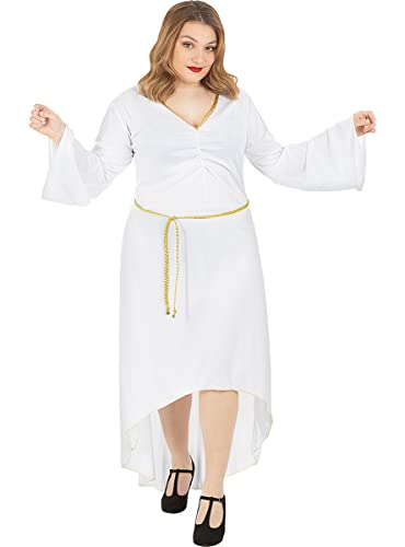 Funidelia | Engel Kostüm für Damen Größe XL Weihnachten, Krippenspiel - Farben: Weiß, Zubehör für Kostüm - Lustige Kostüme für Deine Partys Funidelia | Engel Kostüm für Damen Größe XL Weihnachten, Krippenspiel - Farben: Weiß, Zubehör für Kostüm - Lustige Kostüme für Deine Partys von Funidelia