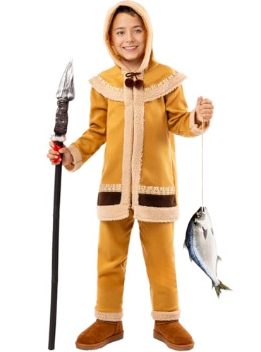 Funidelia | Eskimo Kostüm für Jungen Länder, Kulturen, Lustige & Ausgefallene, die Welt - Kostüm für Kinder & Verkleidung für Partys, Karneval & Halloween - Größe 3-4 Jahre - Braun Funidelia | Eskimo Kostüm für Jungen Länder, Kulturen, Lustige & Ausgefallene, die Welt - Kostüm für Kinder & Verkleidung für Partys, Karneval & Halloween - Größe 3-4 Jahre - Braun von Funidelia