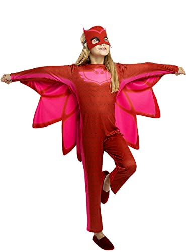 Funidelia | Eulette PJ Masks Kostüm 100% OFFIZIELLE für Mädchen Größe 5-6 Jahre ▶ Zeichentrickfilm, Catboy, Eulette, Gecko - Farben: Bunt, Zubehör für Kostüm - Lustige Kostüme für Deine Partys von Funidelia