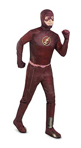 Funidelia | Flash Kostüm deluxe für Herren Superhelden, DC Comics - Kostüme für Erwachsene & Verkleidung für Partys, Karneval & Halloween - Größe XL - Granatfarben Funidelia | Flash Kostüm deluxe für Herren Superhelden, DC Comics - Kostüme für Erwachsene & Verkleidung für Partys, Karneval & Halloween - Größe XL - Granatfarben von Funidelia