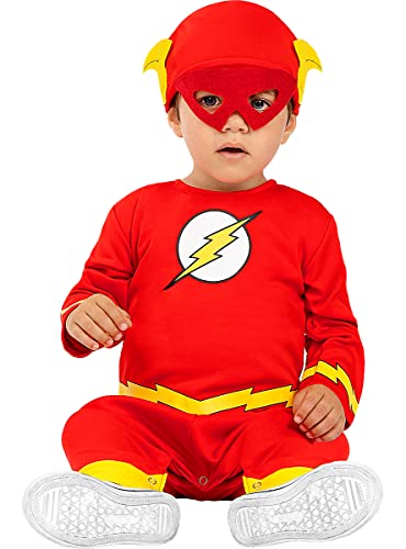 Funidelia | Flash Kostüms 100% OFFIZIELLE für Baby Größe 6-12 Monate Superhelden, DC Comics, Liga de la Justicia - Farben: Bunt, Zubehör für Kostüm - Lustige Kostüme für deine Partys von Funidelia