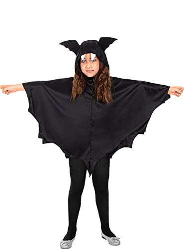 Funidelia | Fledermaus Umhang für Herren und Damen Tiere, Halloween - Kostüm für Erwachsene & Verkleidung für Partys, Karneval & Halloween - Schwarz von Funidelia