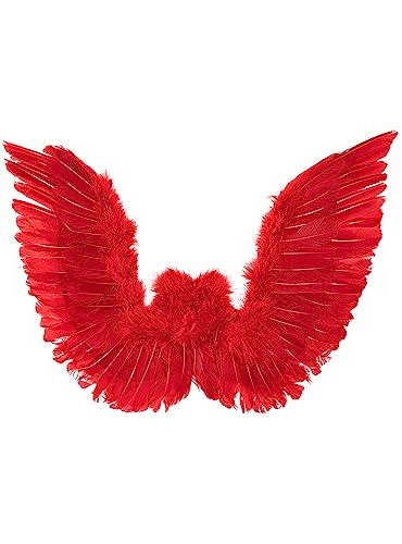 Funidelia | Flügel aus Federn rot für Herren und Damen Dämonen, Teufel, Halloween, Horror - Zubehör für Erwachsene, Zubehör für Kostüm - Rot Funidelia | Flügel aus Federn rot für Herren und Damen Dämonen, Teufel, Halloween, Horror - Zubehör für Erwachsene, Zubehör für Kostüm - Rot von Funidelia