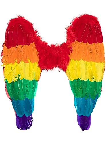 Funidelia | Flügel mit Regenbogenfarben für Herren und Damen Christopher Street Day (CSD), Gay Pride, Regenbogen, Bunt - Zubehör für Erwachsene, Zubehör für Kostüm - Bunt von Funidelia