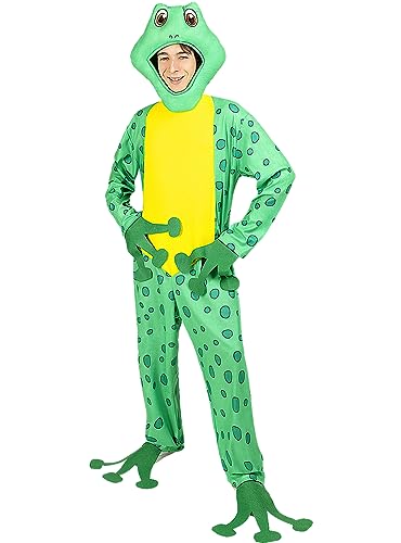 Funidelia | Frosch Kostüm für Herren und Damen Tiere - Kostüm für Erwachsene & Verkleidung für Partys, Karneval & Halloween - Größe L - XL - Grün von Funidelia