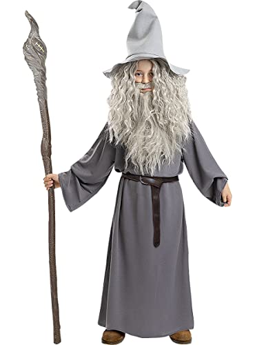 Funidelia | Gandalf Kostüm - Der der Ringe 100% OFFIZIELLE für Jungen Größe 10-12 Jahre Der Herr der Ringe, Film und Serien, Hobbit, Zauberer - Farben: Bunt, Zubehör für Kostüm von Funidelia