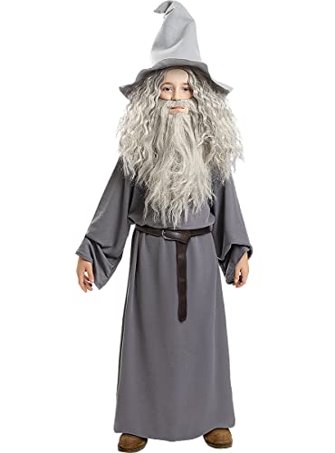Funidelia | Gandalf-Kostüm mit Perücke Der der Ringe für Jungen Der Herr der Ringe & Film und Serien - Kostüm für Kinder & Verkleidung für Partys, Karneval & Halloween - Größe 7-9 Jahre von Funidelia
