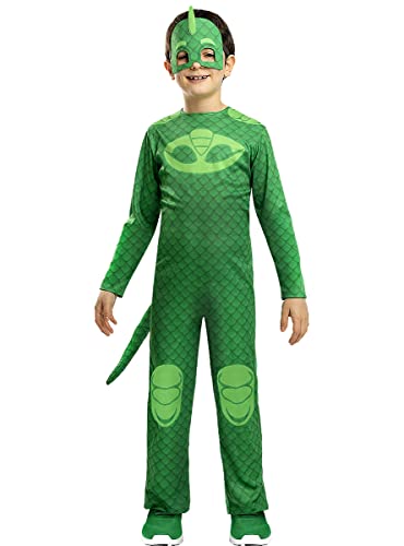 Funidelia | Gecko PJ Masks Kostüm 100% OFFIZIELLE für Jungen Größe 7-9 Jahre Zeichentrickfilm, Catboy, Eulette, Gecko - Farben: Bunt, Zubehör für Kostüm - Lustige Kostüme für deine Partys Funidelia | Gecko PJ Masks Kostüm 100% OFFIZIELLE für Jungen Größe 7-9 Jahre Zeichentrickfilm, Catboy, Eulette, Gecko - Farben: Bunt, Zubehör für Kostüm - Lustige Kostüme für deine Partys von Funidelia