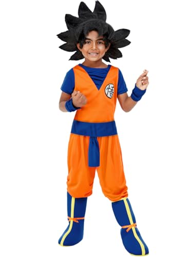 Funidelia | Goku Kostüm mit Perücke - Dragon Ball für Jungen Son Goku, Manga, Zeichentrickfilm - Kostüm für Kinder & Verkleidung für Partys, Karneval & Halloween - Größe 5-6 Jahre - Orange Funidelia | Goku Kostüm mit Perücke - Dragon Ball für Jungen Son Goku, Manga, Zeichentrickfilm - Kostüm für Kinder & Verkleidung für Partys, Karneval & Halloween - Größe 5-6 Jahre - Orange von Funidelia