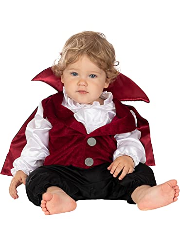 Funidelia | Graf Dracula Kostüm für Baby Halloween, Horror, Dracula, Vampire - Kostüm für Baby & Verkleidung für Partys, Karneval & Halloween - Größe 0-6 Monate - Schwarz von Funidelia
