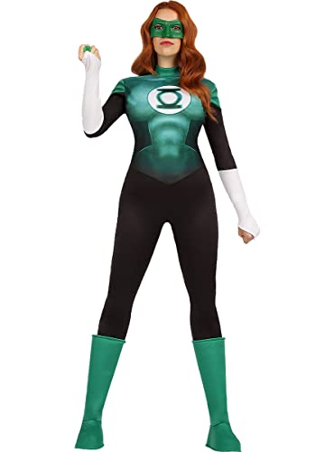 Funidelia | Green Lantern Kostüm 100% OFFIZIELLE für Damen Größe M ▶ Superhelden, DC Comics, Liga de la Justicia, Green Lantern, Zubehör für Kostüm - Lustige Kostüme für Deine Partys von Funidelia