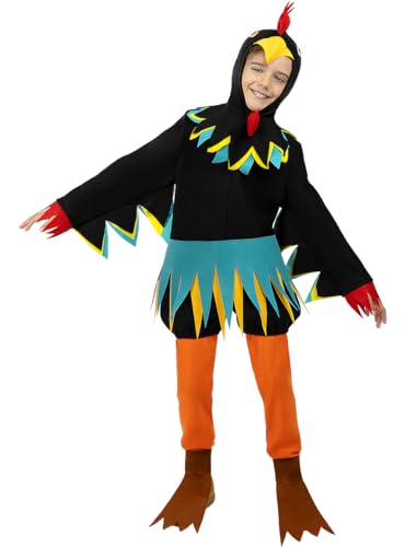 Funidelia | Hahn Kostüm für Jungen & Mädchen Tiere, Henne, Hahn, Küken - Kostüme für Kinder & Verkleidung für Partys, Karneval & Halloween - Größe 7-9 Jahre - Schwarz Funidelia | Hahn Kostüm für Jungen & Mädchen Tiere, Henne, Hahn, Küken - Kostüme für Kinder & Verkleidung für Partys, Karneval & Halloween - Größe 7-9 Jahre - Schwarz von Funidelia
