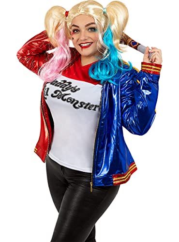 Funidelia | Harley Quinn Kostüm Kit - Suicide Squad 100% OFFIZIELLE für Damen Größe XL Superhelden, DC Comics, Suicide Squad, Bösewicht, Zubehör für Kostüm - Lustige Kostüme für Deine Partys von Funidelia