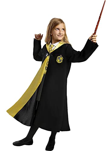 Funidelia | Harry Potter Hufflepuff Kostüm 100% OFFIZIELLE für Jungen und Mädchen Größe 5-6 Jahre Hogwarts, Zauberer, Film und Serien - Farben: Bunt, Zubehör für Kostüm von Funidelia