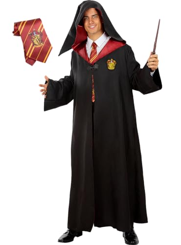 Funidelia | Harry Potter Kostüm mit Krawatte - Gryffindor für Herren Film und Serien, Zauberer, Gryffindor, Hogwarts - Kostüm für Erwachsene & Verkleidung für Partys, Karneval & Halloween - Größe L von Funidelia