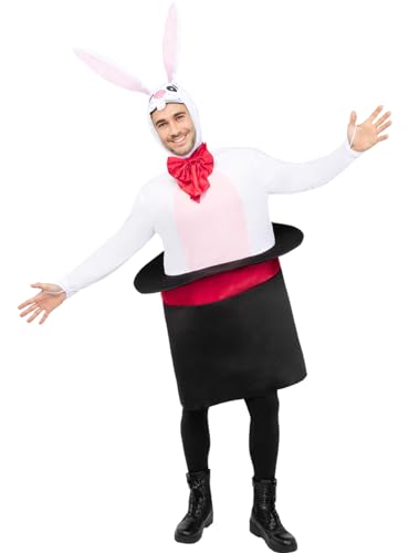 Funidelia | Hase im Zauberhut Kostüm für Herren und Damen Tiere - Kostüm für Erwachsene & Verkleidung für Partys, Karneval & Halloween - Größe Standard - Weiß Funidelia | Hase im Zauberhut Kostüm für Herren und Damen Tiere - Kostüm für Erwachsene & Verkleidung für Partys, Karneval & Halloween - Größe Standard - Weiß von Funidelia