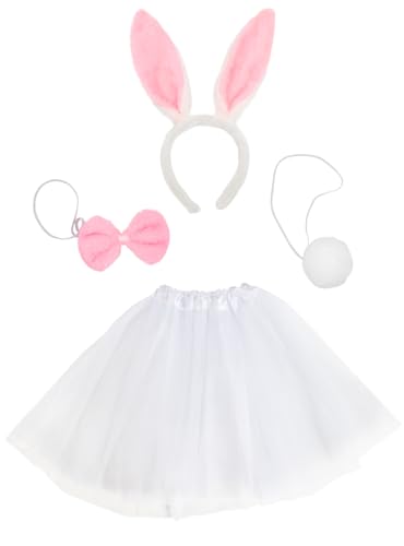 Funidelia | Hasen Kostüm Accessoires Kit für Damen Tiere - Kostüm für Erwachsene & Verkleidung für Partys, Karneval & Halloween - Weiß Funidelia | Hasen Kostüm Accessoires Kit für Damen Tiere - Kostüm für Erwachsene & Verkleidung für Partys, Karneval & Halloween - Weiß von Funidelia