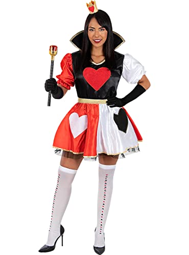 Funidelia | Herzkönigin Kostüm für Damen Queen of Hearts, Alice im Wunderland - Kostüm für Erwachsene & Verkleidung für Partys, Karneval & Halloween - Größe XXL - Rot Funidelia | Herzkönigin Kostüm für Damen Queen of Hearts, Alice im Wunderland - Kostüm für Erwachsene & Verkleidung für Partys, Karneval & Halloween - Größe XXL - Rot von Funidelia