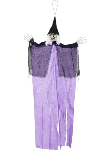 Funidelia | Hexen Hängefigur Hexen, Zauberer, Halloween, Horror - Dekoration für Geburtstagsfeiern, Kostümpartys, Halloween und Fasching - Schwarz von Funidelia
