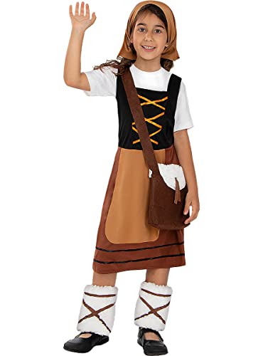 Funidelia | Hirtin Kostüm für Mädchen Weihnachten, Krippenspiel - Kostüm für Kinder & Verkleidung für Partys, Karneval & Halloween - Größe 3-4 Jahre - Braun Funidelia | Hirtin Kostüm für Mädchen Weihnachten, Krippenspiel - Kostüm für Kinder & Verkleidung für Partys, Karneval & Halloween - Größe 3-4 Jahre - Braun von Funidelia