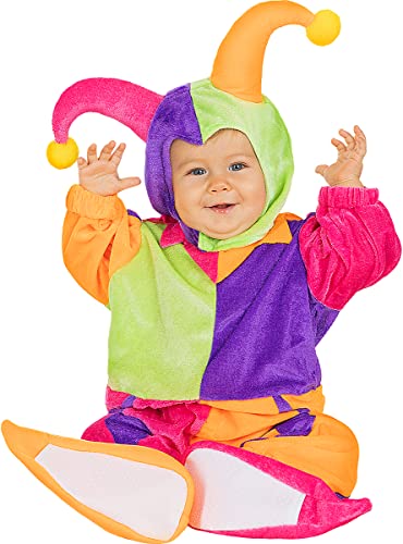 Funidelia | Hofnarren Kostüm für Baby ▶ Clowns, Zirkus, Mittelalterliche - Kostüm für Baby & Verkleidung für Partys, Karneval & Halloween - Größe 6 - 12 Monate - Rot von Funidelia