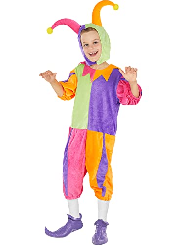 Funidelia | Hofnarren Kostüm für Jungen Clowns, Zirkus, Mittelalterliche - Kostüm für Kinder & Verkleidung für Partys, Karneval & Halloween - Größe 3-4 Jahre - Rot von Funidelia