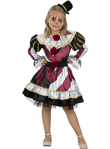 Funidelia | HorrorClown Kostüm Premium für Mädchen Clowns, Killer Clown, Halloween, Horror - Kostüm für Kinder & Verkleidung für Partys, Karneval & Halloween - Größe 7-9 Jahre - Granatfarben Funidelia | HorrorClown Kostüm Premium für Mädchen Clowns, Killer Clown, Halloween, Horror - Kostüm für Kinder & Verkleidung für Partys, Karneval & Halloween - Größe 7-9 Jahre - Granatfarben von Funidelia