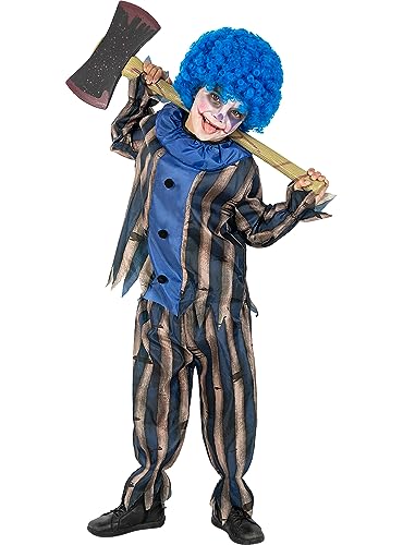 Funidelia | HorrorClown Kostüm für Jungen Clowns, Killer Clown, Halloween, Horror - Kostüm für Kinder & Verkleidung für Partys, Karneval & Halloween - Größe 7-9 Jahre - Granatfarben von Funidelia