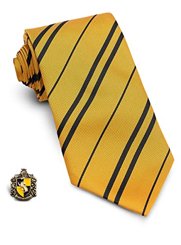 Funidelia | Hufflepuff Harry Potter Krawatte mit Anstecknadel für Herren Das beste Merchandising, um echte Fans zu Weihnachten, Geburtstagen oder andere Anlässen - Gelb Funidelia | Hufflepuff Harry Potter Krawatte mit Anstecknadel für Herren Das beste Merchandising, um echte Fans zu Weihnachten, Geburtstagen oder andere Anlässen - Gelb von Funidelia
