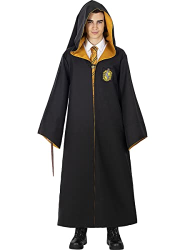 Funidelia | Hufflepuff Umhang Diamond Edition für Herren und Damen Kostüm für Erwachsene & Verkleidung für Partys, Karneval & Halloween - Größe XL - Schwarz von Funidelia