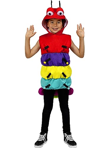 Funidelia | Hundertfüßler Kostüm für Jungen und Mädchen Tiere, Halloween, Horror - Kostüm für Kinder & Verkleidung für Partys, Karneval & Halloween - Größe 10-12 Jahre - Bunt von Funidelia