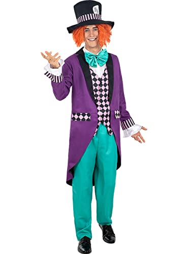 Funidelia | Hutmacher Kostüm für Herren Mad Hatter, Alice im Wunderland - Kostüm für Erwachsene & Verkleidung für Partys, Karneval & Halloween - Größe L - Schwarz Funidelia | Hutmacher Kostüm für Herren Mad Hatter, Alice im Wunderland - Kostüm für Erwachsene & Verkleidung für Partys, Karneval & Halloween - Größe L - Schwarz von Funidelia