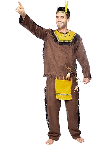 Funidelia | Einheimisch Kostüm Deluxe für Herren Cowboys, Western - Kostüm für Erwachsene & Verkleidung für Partys, Karneval & Halloween - Größe XL - Gelb Funidelia | Einheimisch Kostüm Deluxe für Herren Cowboys, Western - Kostüm für Erwachsene & Verkleidung für Partys, Karneval & Halloween - Größe XL - Gelb von Funidelia