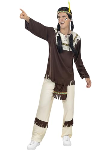 Funidelia | Einheimisch Kostüm für Herren Cowboys, Western - Kostüm für Erwachsene & Verkleidung für Partys, Karneval & Halloween - Größe XXL - Braun Funidelia | Einheimisch Kostüm für Herren Cowboys, Western - Kostüm für Erwachsene & Verkleidung für Partys, Karneval & Halloween - Größe XXL - Braun von Funidelia