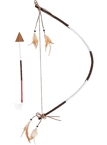 Funidelia | Indianer Pfeil und Bogen für Herren und Damen Indianer, Cowboys, Western - Zubehör für Erwachsene, Zubehör für Kostüm - Braun Funidelia | Indianer Pfeil und Bogen für Herren und Damen Indianer, Cowboys, Western - Zubehör für Erwachsene, Zubehör für Kostüm - Braun von Funidelia