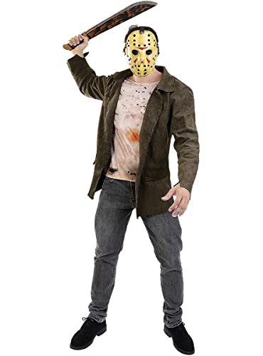 Funidelia | Jason Freitag der 13. Kostüm 100% OFFIZIELLE für Herren Größe S Friday the 13th, Horrorfilm, Horror - Farben: Bunt, Zubehör für Kostüm - Lustige Kostüme für deine Partys Funidelia | Jason Freitag der 13. Kostüm 100% OFFIZIELLE für Herren Größe S Friday the 13th, Horrorfilm, Horror - Farben: Bunt, Zubehör für Kostüm - Lustige Kostüme für deine Partys von Funidelia