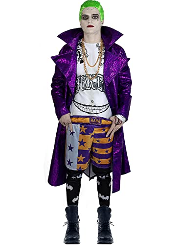 Funidelia | Joker Kostüm - Suicide Squad 100% OFFIZIELLE für Herren Größe XL Superhelden, DC Comics, Bösewicht - Farben: Bunt, Zubehör für Kostüm - Lustige Kostüme für deine Partys von Funidelia