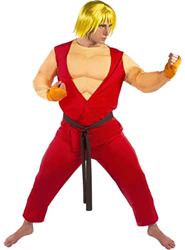 Funidelia | Ken Kostüm - Street Fighter 100% OFFIZIELLE für Herren Größe S Street Fighter, Games, 80er Jahre, Arcade - Farben: Rot, Zubehör für Kostüm - Lustige Kostüme für deine Partys Funidelia | Ken Kostüm - Street Fighter 100% OFFIZIELLE für Herren Größe S Street Fighter, Games, 80er Jahre, Arcade - Farben: Rot, Zubehör für Kostüm - Lustige Kostüme für deine Partys von Funidelia
