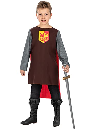 Funidelia | König Kostüm für Jungen Mittelalter, Ritter - Kostüm für Kinder & Verkleidung für Partys, Karneval & Halloween - Größe 3-4 Jahre - Braun von Funidelia