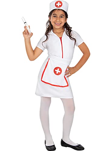Funidelia | Krankenschwester Kostüm für Mädchen Ärzte, Doktor, Berufe - Kostüm für Kinder & Verkleidung für Partys, Karneval & Halloween - Größe 7-9 Jahre - Blau Funidelia | Krankenschwester Kostüm für Mädchen Ärzte, Doktor, Berufe - Kostüm für Kinder & Verkleidung für Partys, Karneval & Halloween - Größe 7-9 Jahre - Blau von Funidelia