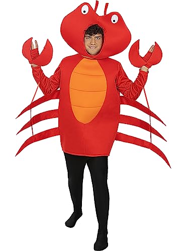 Funidelia | Krebs Kostüm für Herren und Damen Tiere - Kostüm für Erwachsene & Verkleidung für Partys, Karneval & Halloween - Größe Standard - Rot von Funidelia