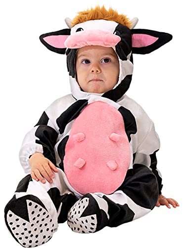 Funidelia | Kuh Kostüms für Baby Größe 0-6 Monate Tiere, Bauernhof - Farben: Bunt, Zubehör für Kostüm - Lustige Kostüme für deine Partys von Funidelia