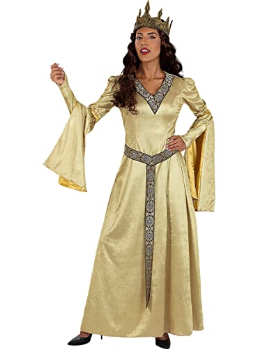 Funidelia | Lady Guinevere Kostüm Deluxe für Damen Mittelalter, Prinzessinnen, Königin - Kostüm für Erwachsene & Verkleidung für Partys, Karneval & Halloween - Größe - Granatfarben von Funidelia