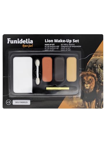 Funidelia | Löwen Make-Up Set für Jungen und Mädchen Tiere, Wüste - Zubehör für Kinder, Zubehör für Kostüm - Braun Funidelia | Löwen Make-Up Set für Jungen und Mädchen Tiere, Wüste - Zubehör für Kinder, Zubehör für Kostüm - Braun von Funidelia