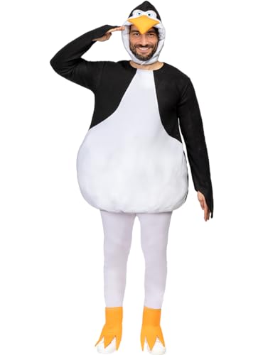 Funidelia | Madagascar Pinguin Kostüm für Herren und Damen Zeichentrickfilm, Madagascar, Film und Serien - Kostüm für Erwachsene & Verkleidung für Partys, Karneval & Halloween - Größe M - L von Funidelia