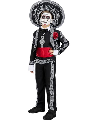 Funidelia | Mariachi Kostüm für Jungen Tag der Toten, Halloween, Horror - Kostüme für Kinder & Verkleidung für Partys, Karneval & Halloween - Größe 3-4 Jahre - Schwarz Funidelia | Mariachi Kostüm für Jungen Tag der Toten, Halloween, Horror - Kostüme für Kinder & Verkleidung für Partys, Karneval & Halloween - Größe 3-4 Jahre - Schwarz von Funidelia